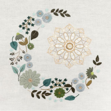 Kit de broderie - Mandala n°2 : Le soleil et la lune