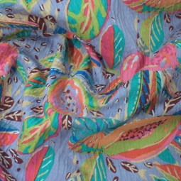 Tissu maille - Crincle multicolor