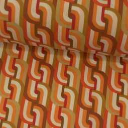 Tissu coton - Clode orange