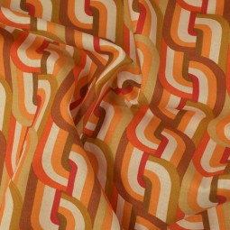 Tissu coton - Clode orange