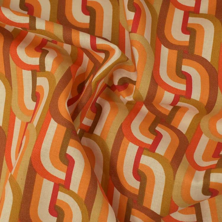 Tissu coton - Clode orange