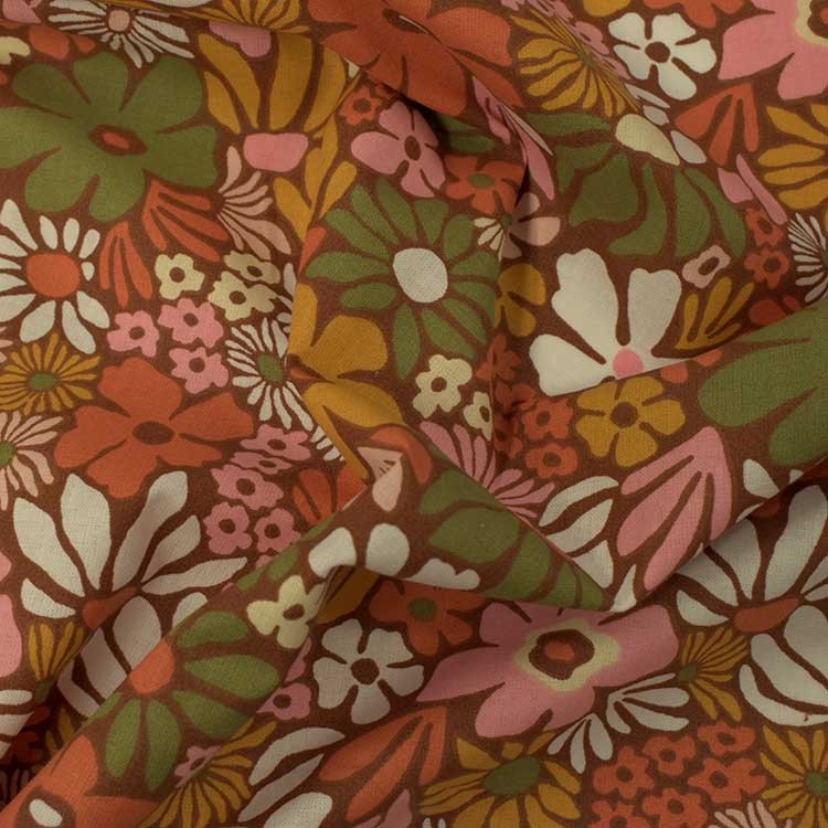 Tissu coton - Begonia kaki