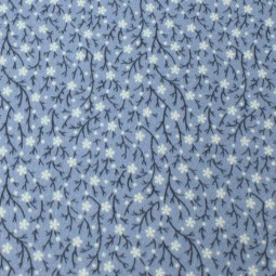 Tissu fantaisie - Jasmin blue - Petites fleurs
