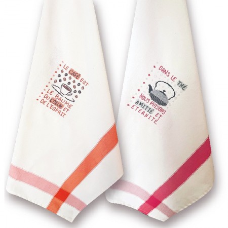 Fiche de broderie Lilipoints - Les minis - Le café et le thé