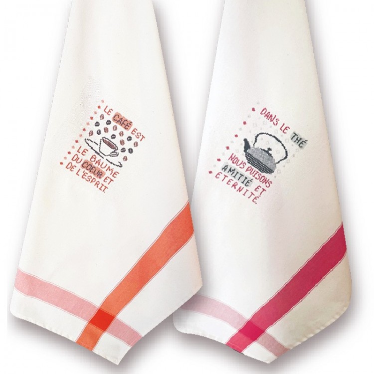 Fiche de broderie Lilipoints - Les minis - Le café et le thé