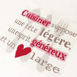 Fiche de broderie Lilipoints - Les minis - Cuisiner