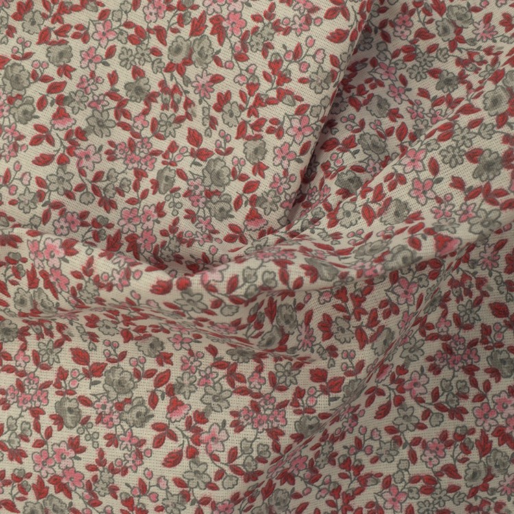 Tissu coton - Leonie ivoire rose
