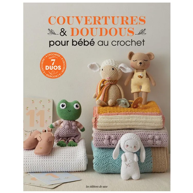 Livre - Couvertures & doudous pour bébé au crochet