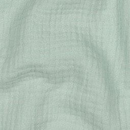 Tissu double gaze de coton bio menthe
