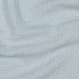 Tissu double gaze de coton bio bleu claire