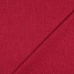 Tissu lin coton - Cerise