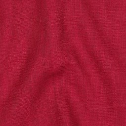 Tissu lin coton - Cerise
