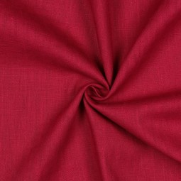 Tissu lin coton - Cerise