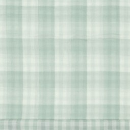 Tissu double gaze - Double carreaux vert nil
