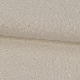 Toile à broder Belfast 12,6 fils/cm - Écru paillettes