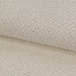 Toile à broder Belfast 12,6 fils/cm - Écru paillettes