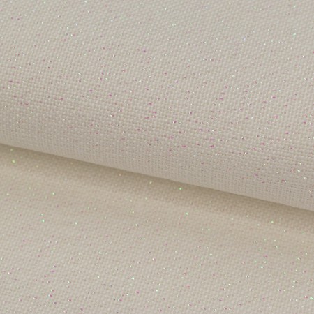 Toile à broder Belfast 12,6 fils/cm - Écru paillettes
