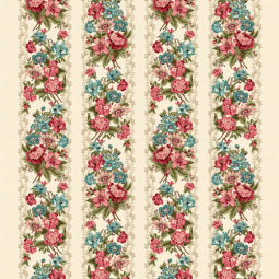 Tissu Michelle Yeo - Mariakerke - Border stripe cream