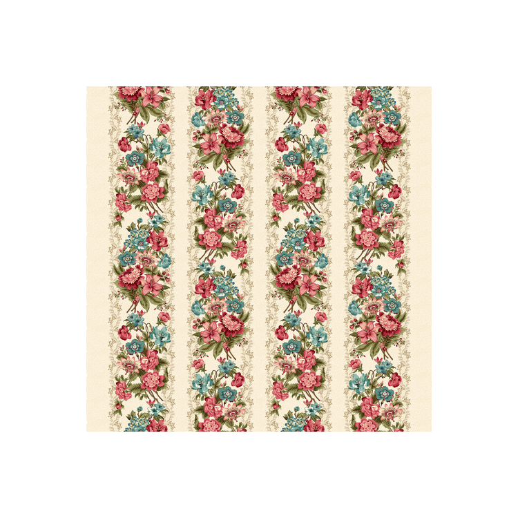 Tissu Michelle Yeo - Mariakerke - Border stripe cream