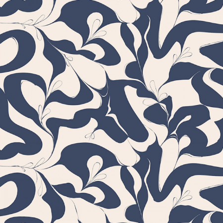 Tissu viscose - Blue organic