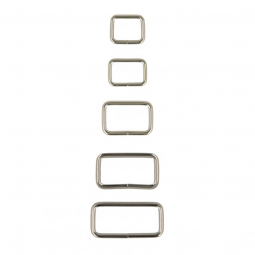 Passant rectangulaire métal argent