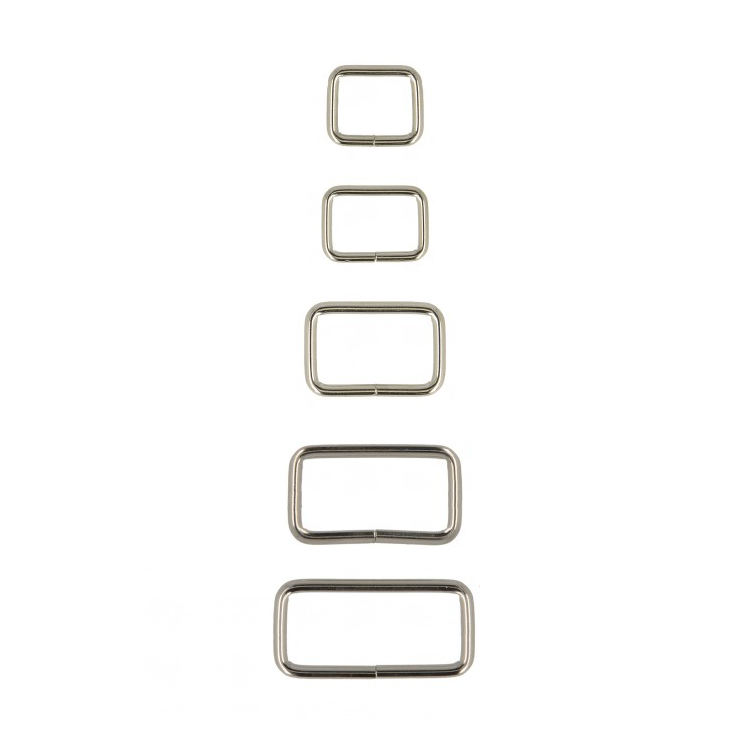 Passant rectangulaire métal argent