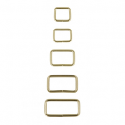 Passant rectangulaire métal or