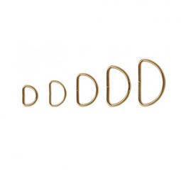 Boucles demi-rond métal or