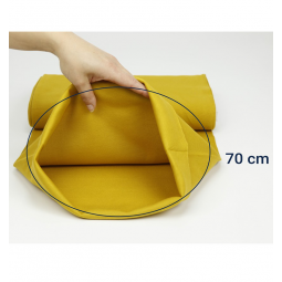 Tissu Bord-côte biologique - Lisse écru