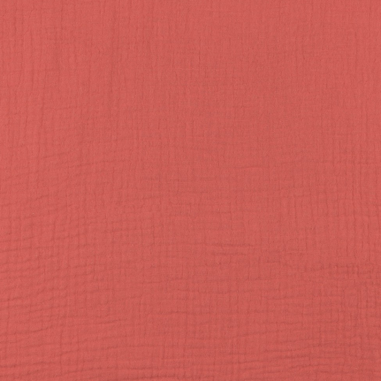 Tissu double gaze - Corail