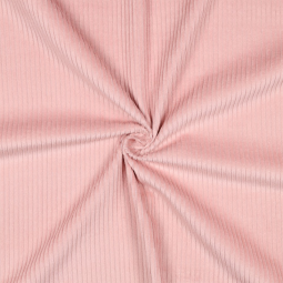 Tissu velours grosses côtes - Rose