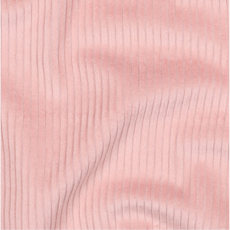 Tissu velours grosses côtes - Rose