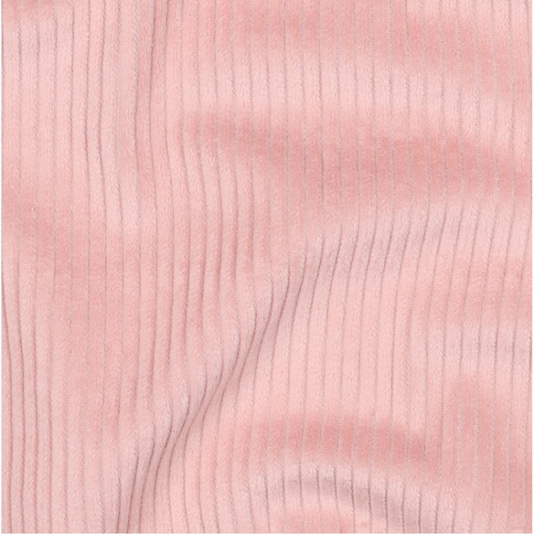 Tissu velours grosses côtes - Rose