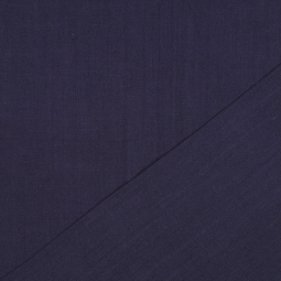 Tissu viscose et lin - Bleu navy