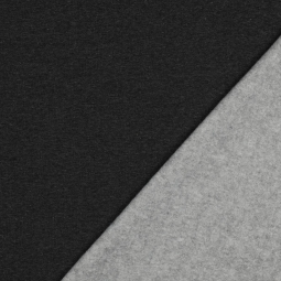 Tissu jersey sweat chiné - Anthracite