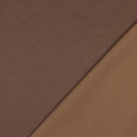 Tissu jersey sweat uni - Camel