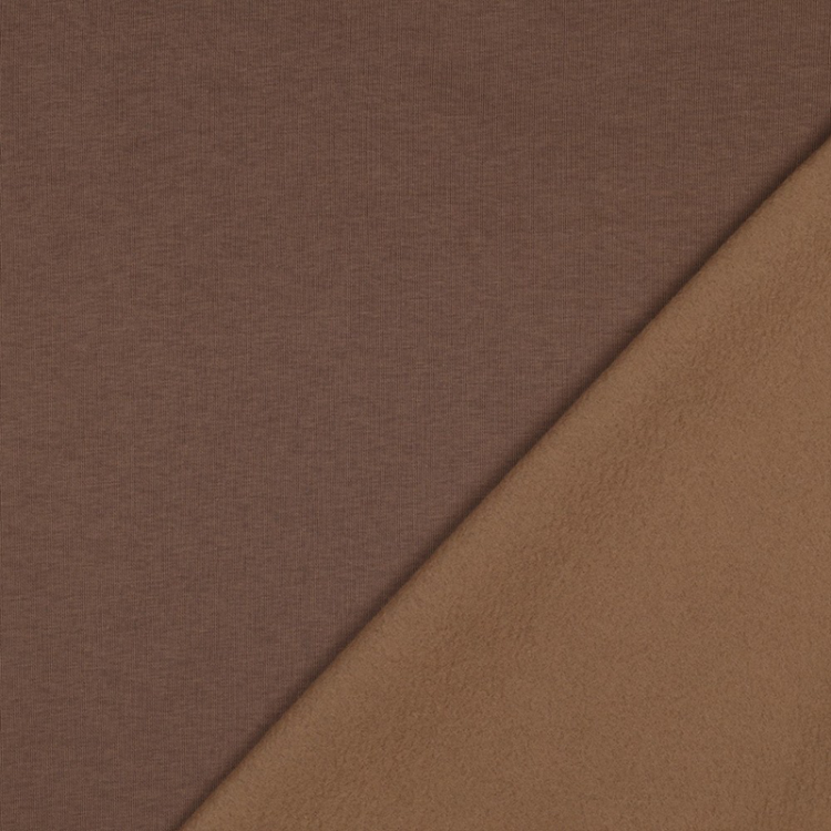 Tissu jersey sweat uni - Camel