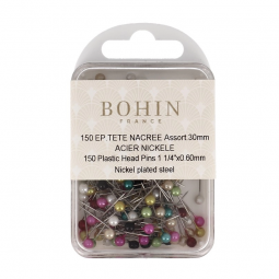 Épingles tête nacrée Bohin x 150