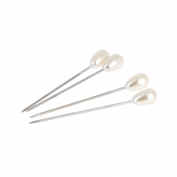 Épingles décoratives tête nacrée poire 38 mm