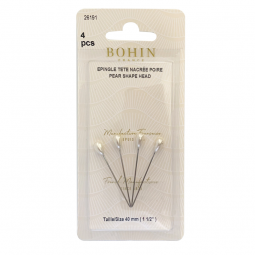 Épingles décoratives tête nacrée poire 38 mm