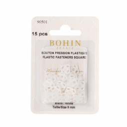 Boutons pression à coudre plastique carré 9 mm