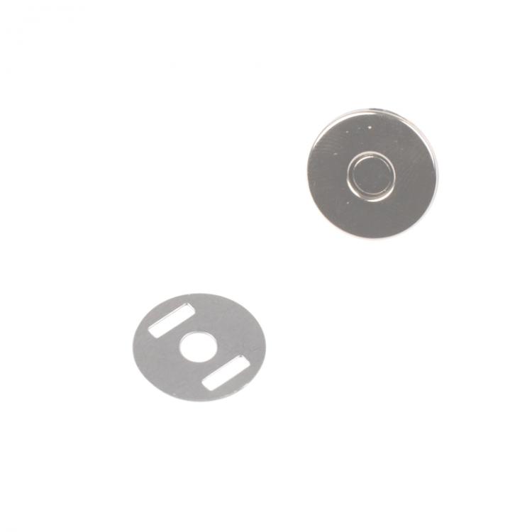 Bouton magnétique sans couture 14 mm argent Bohin