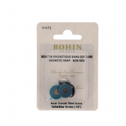 Bouton magnétique sans couture 14 mm bronze Bohin