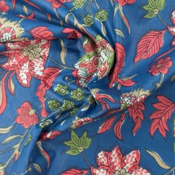 Tissu coton indienne - Pune bleu foncé