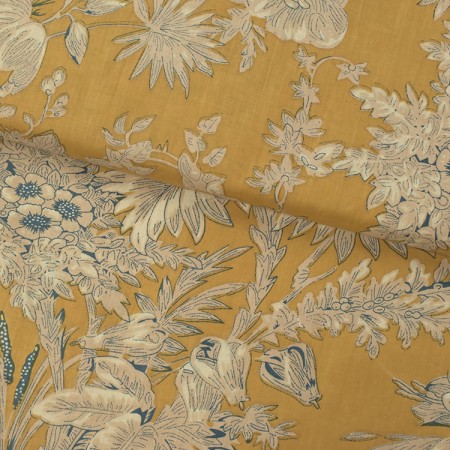 Tissu coton indienne - Srinagar jaune