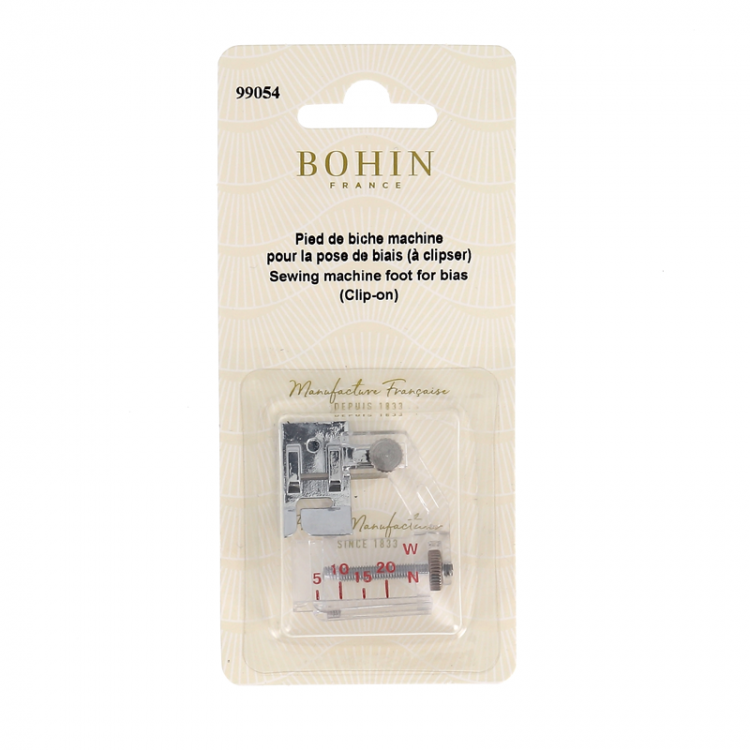 Pied à biais, fixation clic Bohin