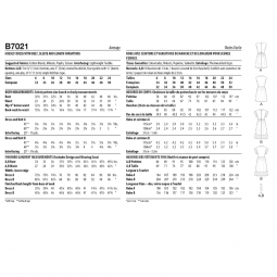 Patron Butterick 7021 - Robe rétro