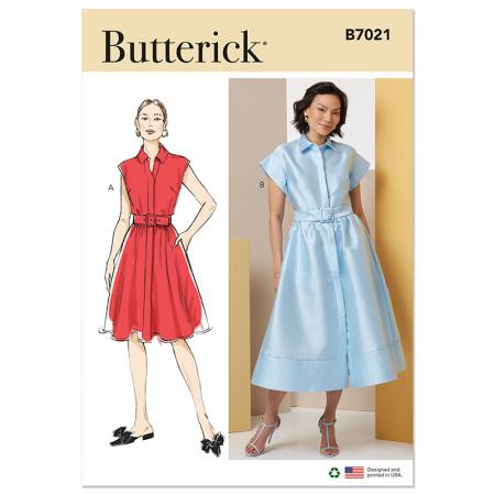 Patron Butterick 7021 - Robe rétro