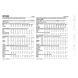 Patron Butterick 7022 - Robe fourreau