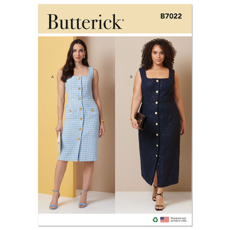 Patron Butterick 7022 - Robe fourreau